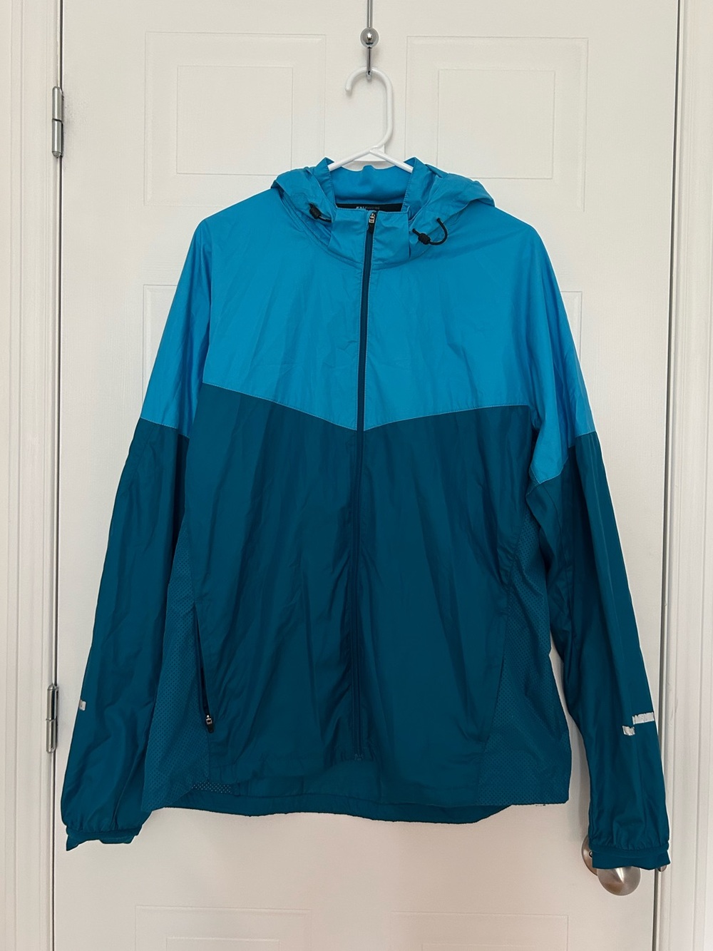 Nike Two-Tone Teal Hooded Windbreaker Jacket - Men’s Size L